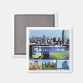 zES003 BARCELONA  Spain - Fridge Magnet マグネット (正面/裏面)