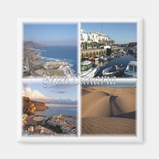 zES005 GRAN CANARIA，カナリア諸島，スペイン，冷蔵庫 マグネット (正面)