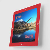zES006 EL TEIDE Tenerifeスペイン, スクエア壁時計 (傾斜)
