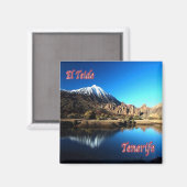 zES006 EL TEIDE Tenerifeスペイン、冷蔵庫 マグネット (正面/裏面)
