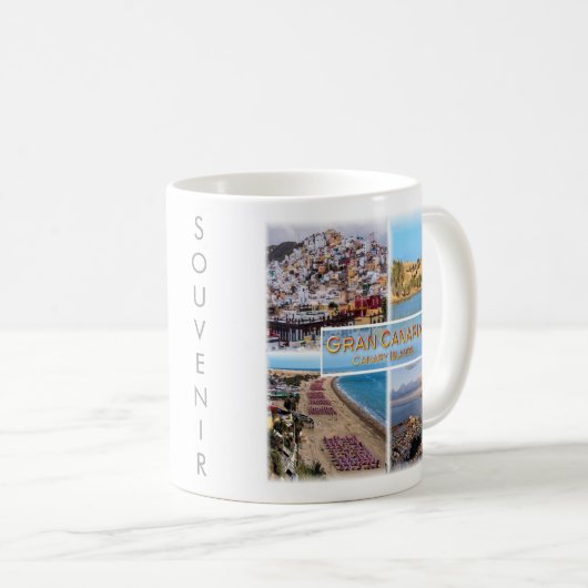 zES008 LAS PALMAS Gran Canaria, コーヒーマグカップ (正面右)
