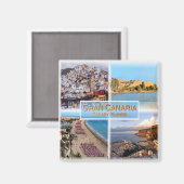 zES008 LAS PALMAS Gran Canaria,冷蔵庫 マグネット (正面/裏面)