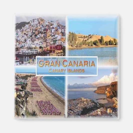 zES008 LAS PALMAS Gran Canaria,冷蔵庫 マグネット (正面)