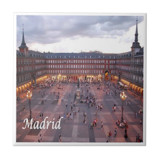 zES009 MADRID Plaza Mayor Spain, タイル (正面)