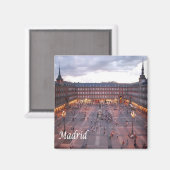zES009 MADRID Plaza Mayor Spain -冷蔵庫用マグネット マグネット (正面/裏面)