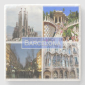 zES010 BARCELONA，スペイン，ヨーロッパ， ストーンコースター (正面)