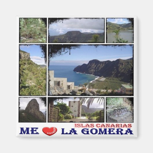 zES014 LA GOMERA - I Love -冷蔵庫 マグネット (正面)