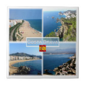 zES016 COSTA BRAVA, Calellaビーチ, Tossa de Mar - タイル (正面)