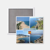 zES016 COSTA BRAVA, Calellaビーチ, Tossa de Mar - マグネット (正面/裏面)