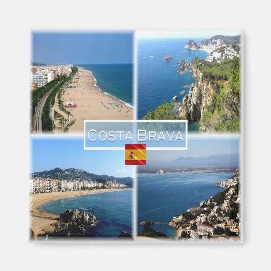 zES016 COSTA BRAVA, Calellaビーチ, Tossa de Mar - マグネット (正面)