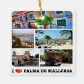 zES020 PALMA DE MALLORCA，スペイン， セラミックオーナメント (正面)