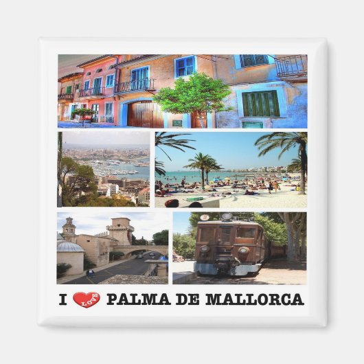 zES020 PALMA DE MALLORCA，スペイン，冷蔵庫 マグネット (正面)