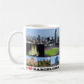 zES022 i love BARCELONA, Spain, Europe, コーヒーマグカップ (左)