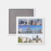 zES023 MADRID – スペイン – 冷蔵庫 マグネット (正面/裏面)