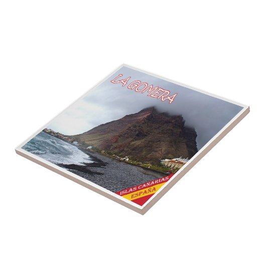 zES024 LA GOMERA,ビーチ,スペイン, タイル (側面)