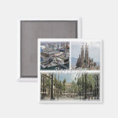 zES031 BARCELONA Spain - Fridge マグネット (正面/裏面)