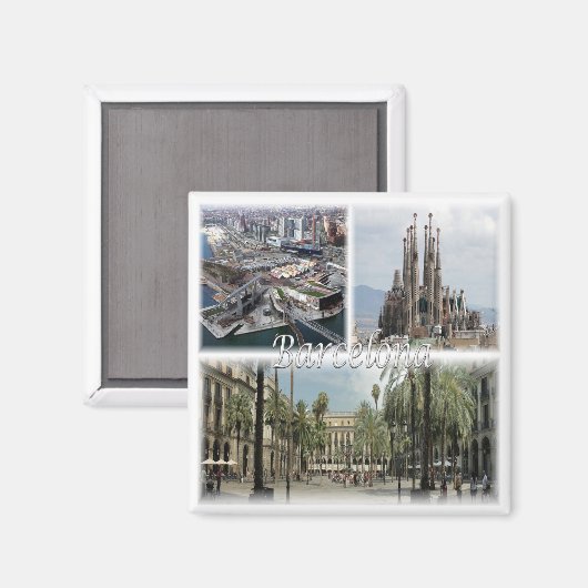 zES031 BARCELONA Spain - Fridge マグネット (正面/裏面)