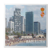 zES042 BARCELONA,ザビーチ,スペイン, タイル (正面)
