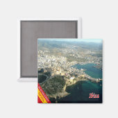 zES043 EIVISSAパノラマスペイン、冷蔵庫 マグネット (正面/裏面)