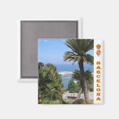 zES044 BARCELONA Panorama,冷蔵庫 マグネット (正面/裏面)