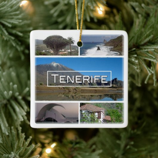 zES045 TENERIFE,カナリア諸島,スペイン, セラミックオーナメント (ツリー)