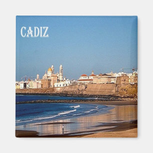 zES050 CADIZパノラマ,スペイン,冷蔵庫 マグネット