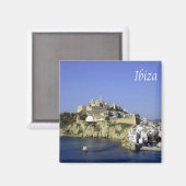 zES060 EIVISSA panorama, Balearic Spain,冷蔵庫 マグネット (正面/裏面)