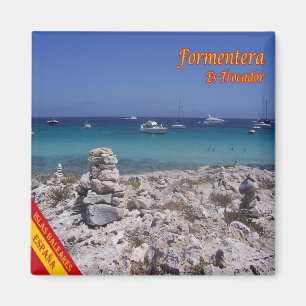 zES065 FORMENTERAトロカドールビーチ、バレアック、冷蔵庫 マグネット
