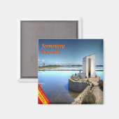 zES070 FORMENTERA LAKE PUDENT、Balearic、冷蔵庫 マグネット (正面/裏面)
