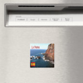 zES075 LA PALMAパノラマ，スペイン，冷蔵庫 マグネット (インサイチュ (食洗機))