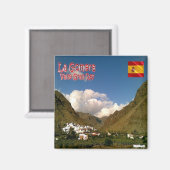 zES078 LA GOMERA VALLE GRAN REY,スペイン,冷蔵庫 マグネット (正面/裏面)
