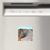 zES081 LA PALMA, VOLCAN SAN ANTONIO，スペイン，冷蔵庫 マグネット (インサイチュ (食洗機))