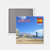 zES086 LANZAROTE, ARRECIFE，スペイン，冷蔵庫 マグネット (正面/裏面)