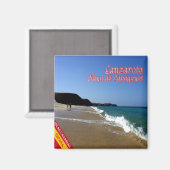 zES088 LANZAROTE、パパガヨスビーチ、スペイン、冷蔵庫 マグネット (正面/裏面)