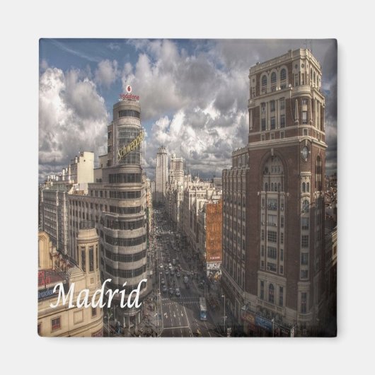 zES091 MADRID City，スペイン，冷蔵庫 マグネット (正面)
