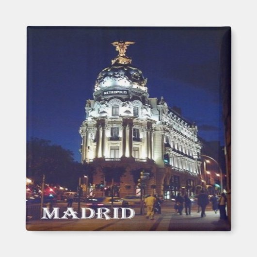 zES093 MADRID City，スペイン，冷蔵庫 マグネット (正面)