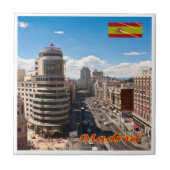zES094 MADRID,ダウンタウン通り,スペイン, タイル (正面)