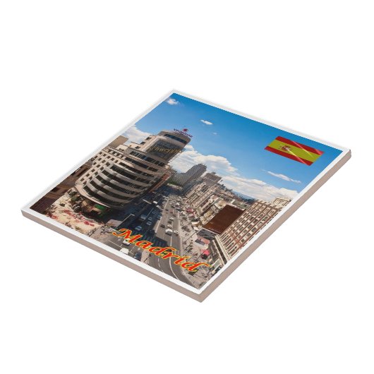 zES094 MADRID,ダウンタウン通り,スペイン, タイル (側面)