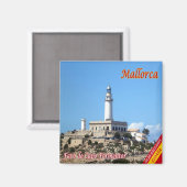 zES099 MALLORCA, FORMENTOR LIGHT HOUSE CAPO, マグネット (正面/裏面)