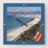 zES101 PALMA DE MALLORCA,スペイン, スクエア壁時計 (正面)