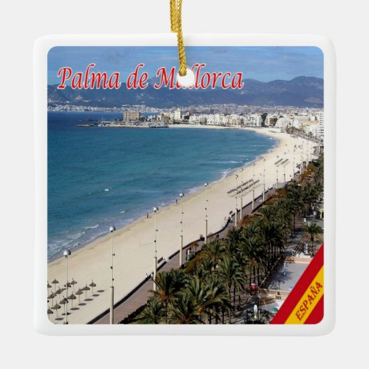 zES101 PALMA DE MALLORCA,スペイン, セラミックオーナメント (正面)