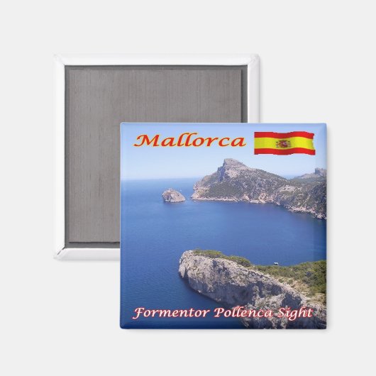 zES103 MALLORCA, FORMENTOR POLLENCA SIGHT,冷蔵庫 マグネット (正面/裏面)