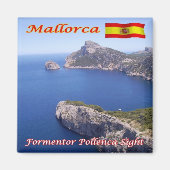 zES103 MALLORCA, FORMENTOR POLLENCA SIGHT,冷蔵庫 マグネット (正面)