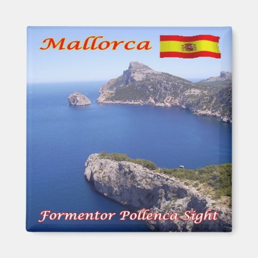 zES103 MALLORCA, FORMENTOR POLLENCA SIGHT,冷蔵庫 マグネット (正面)