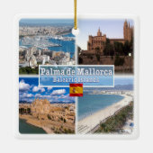 zES107 MALLORCA PALMA，バレアレス諸島， セラミックオーナメント (裏面)