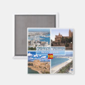 zES107 MALLORCA PALMA，バレアレス諸島，冷蔵庫 マグネット (正面/裏面)