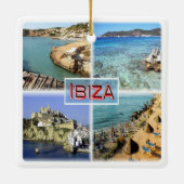 zES109 IBIZA旧市街， CALA TARIDA, SES SALINAS, セラミックオーナメント (裏面)