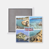 zES109 IBIZA旧市街， CALA TARIDA, SES SALINAS, マグネット (正面/裏面)
