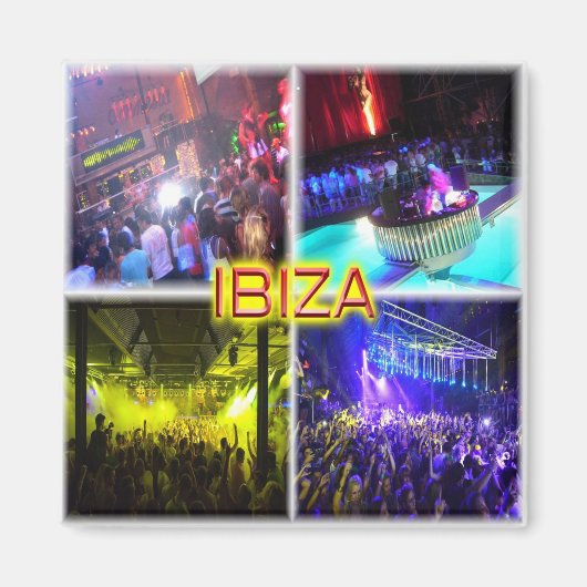zES110 disco in IBIZA、バレアリック、スペイン、冷蔵庫 マグネット (正面)