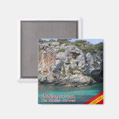 zES115 MENORCA, LE CALES COVES,冷蔵庫 マグネット (正面/裏面)